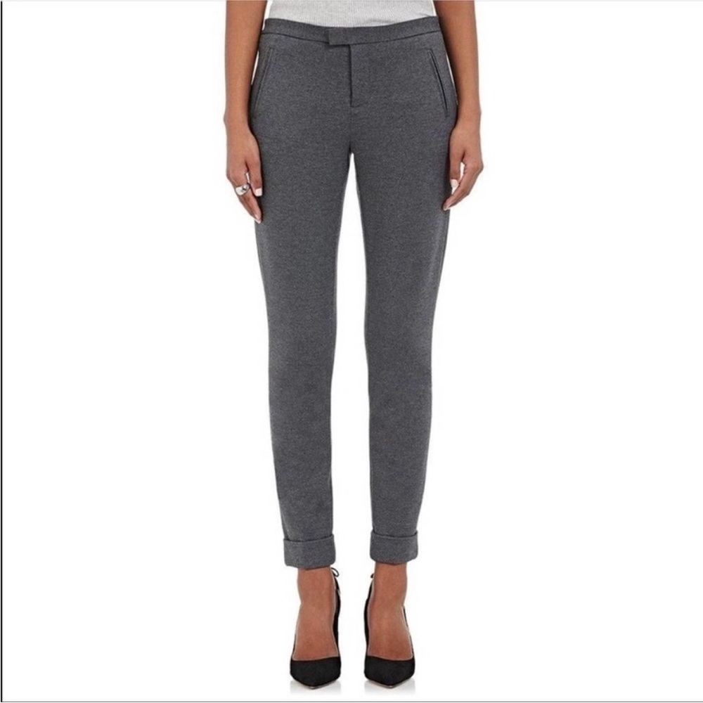 ATM Dark Gray Dress Pants Skinny Slim Fit Stretchy Size 2 Designer